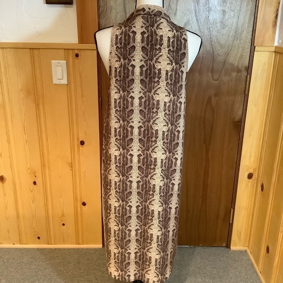 Equipment Femme Snake Print Sleeveless Button Front Silk Shirt Dress Sz-M - Picture 2 of 9